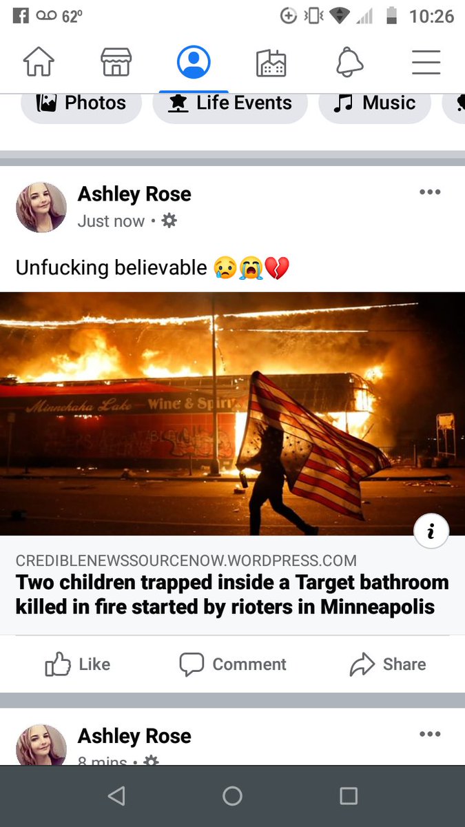 MissAshley2018's tweet photo. Time to end all this rioting children are dying 😭😭😭

@seanhannity @IngrahamAngle @realDonaldTrump https://t.co/B85uObA47B