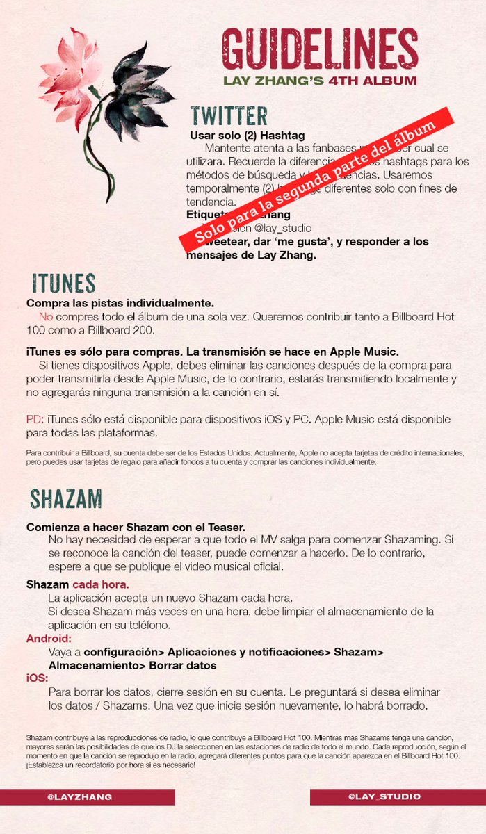 LayChile's tweet image. -Guía para apoyar el 4to Álbum '莲 (L I T)' de @layzhang 

Por favor lea atentamente.

Thanks to @LayZhangSupport