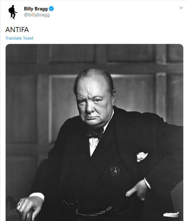 To describe 1940s US/UK as 'antifa' is ahistorical.Until Nazis threatened UK/US imperial and economic power, they did nothing to challenge them other than ask them to stop invading neighbouring (ie white) countries.