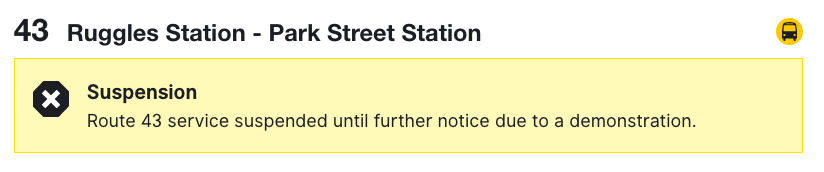 5.  @MBTA has suspended service on these bus routes: SL4, SL5, 11, 43.