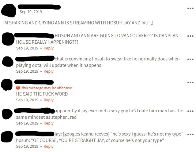 ANOTHER CHAOTIC ANN STREAM of which had friends. the second(?) time we heard the fuck word out of hosuh& #39;s mouth.