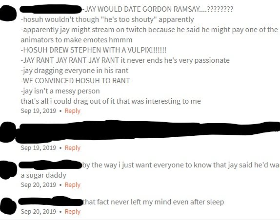 ANOTHER CHAOTIC ANN STREAM of which had friends. the second(?) time we heard the fuck word out of hosuh& #39;s mouth.