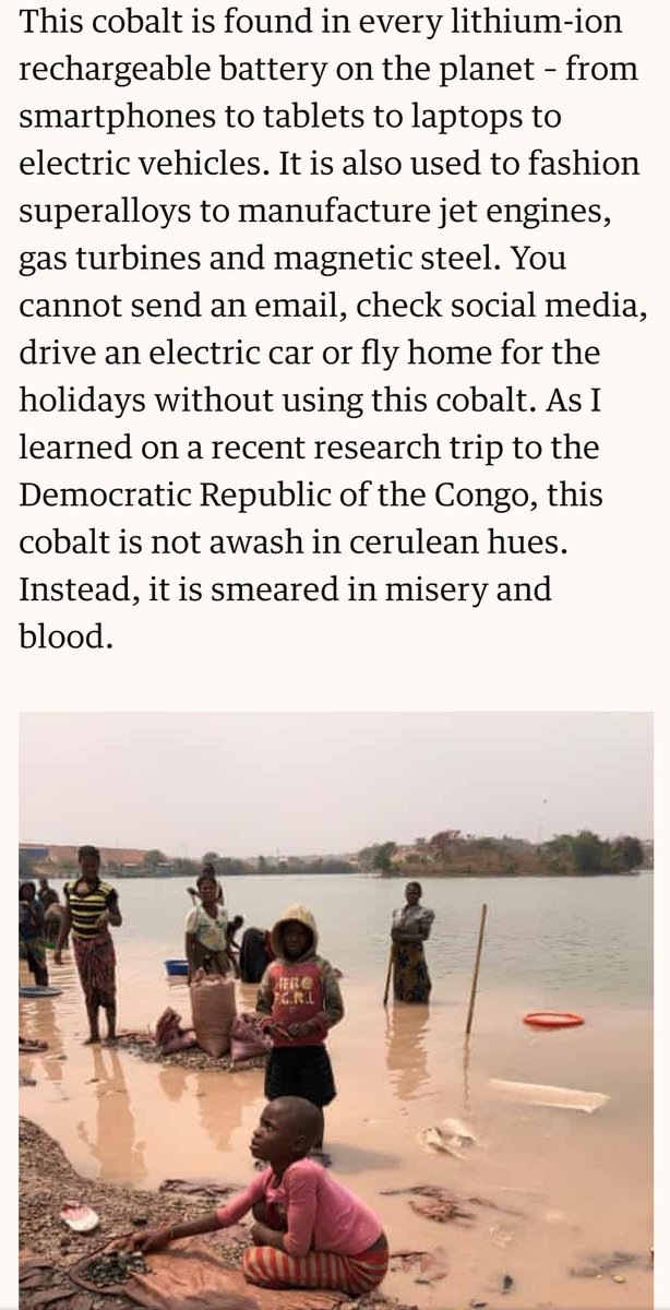 +In this moment me and you are probably using devices that contains cobalt, mostly of which extracted in Congo from children and people that die because of this. Did anyone trend an hashtag about this ever? No. 8T5 quoted Martin Luther King Jr in Not Today, +