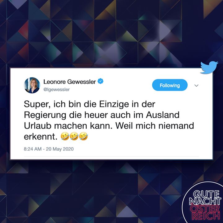 Gute Nacht Osterreich Pa Twitter Von Der Umweltministerin Hat Man Dank Corona In Letzter Zeit Nicht So Viel Gehort Fur Den Sommerurlaub Hat Das Definitiv Auch Vorteile Gnoe Https T Co Txck2nmznx