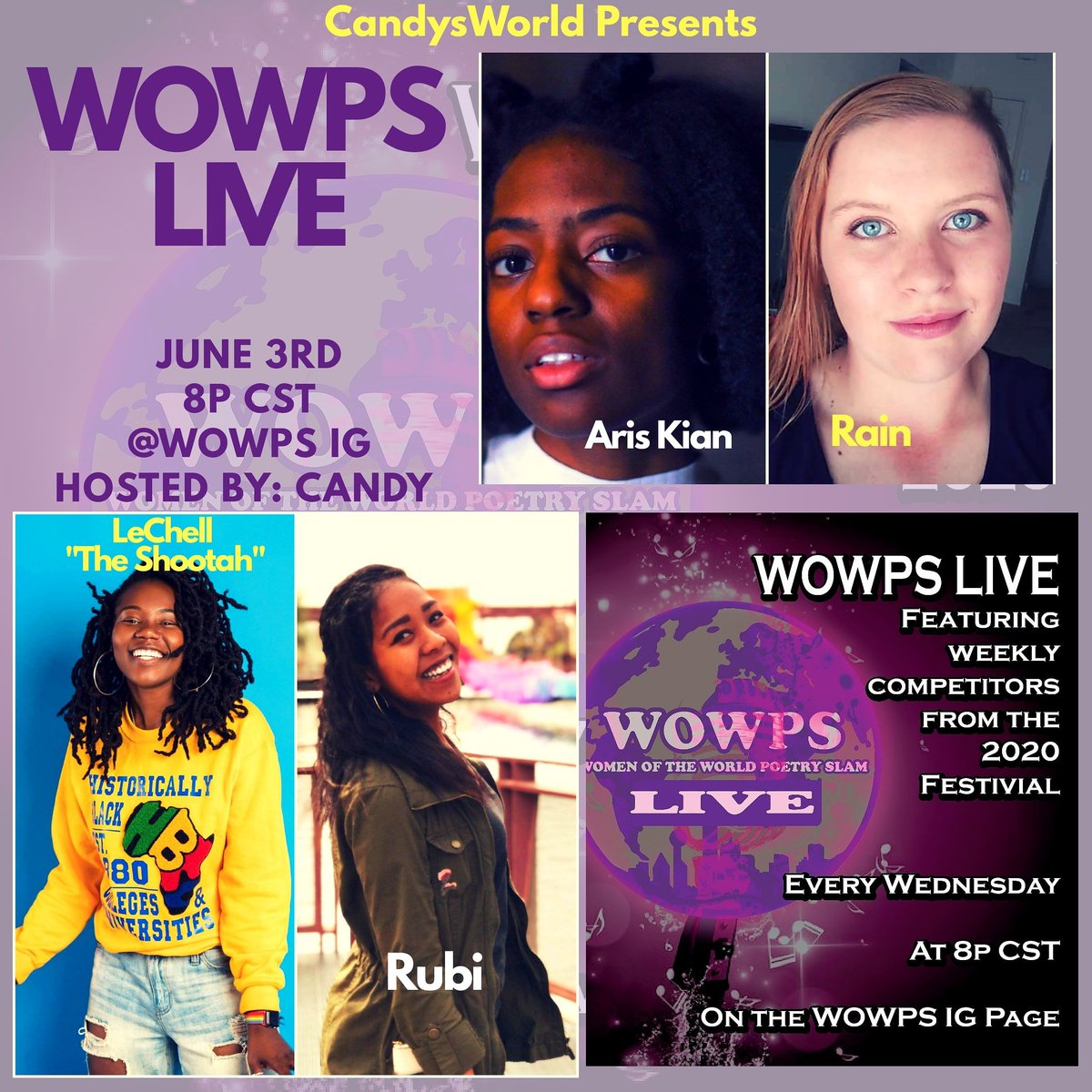 wowpsdtx's tweet photo. WOWPS LIVE!!!

Wednesday. 8p. CST. WOWPS IG https://t.co/vFH8TO9m5d