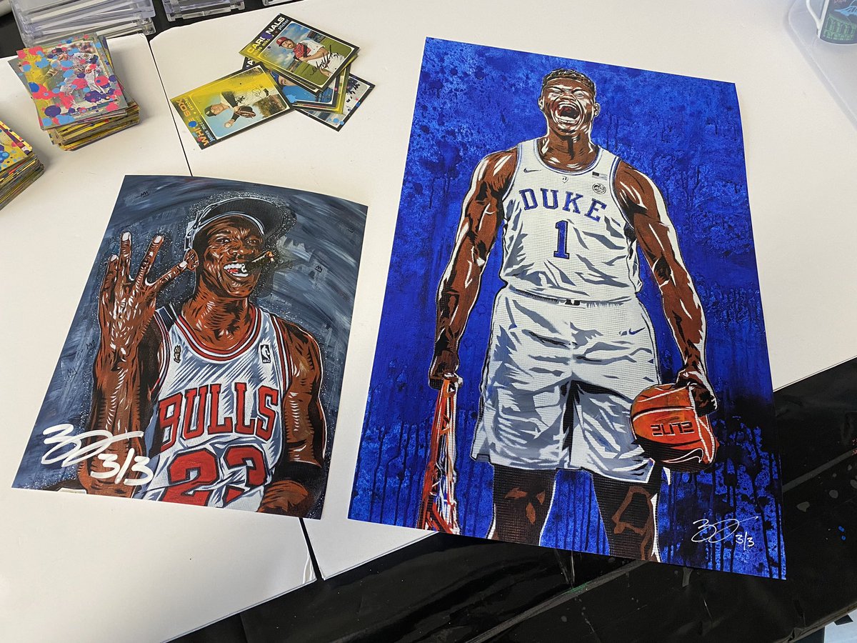🚨 giveaway time! 🚨

8x10 Jordan print (signed and numbered 3/3)
12x18 Zion print (signed and numbered 3/3)

To enter:
Follow me at Instagram.com/athlete.portra…
ReTweet this tweet

2 winners chosen at random on Friday June 12!

If your IG name is different than your twitter name, lmk