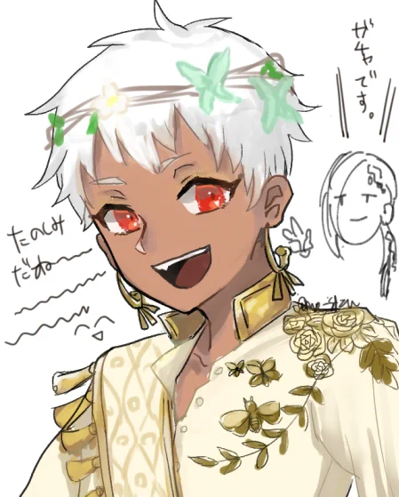 取り急ぎ?‍♀️のカリム君描いた(後でちゃんといろぬる) 