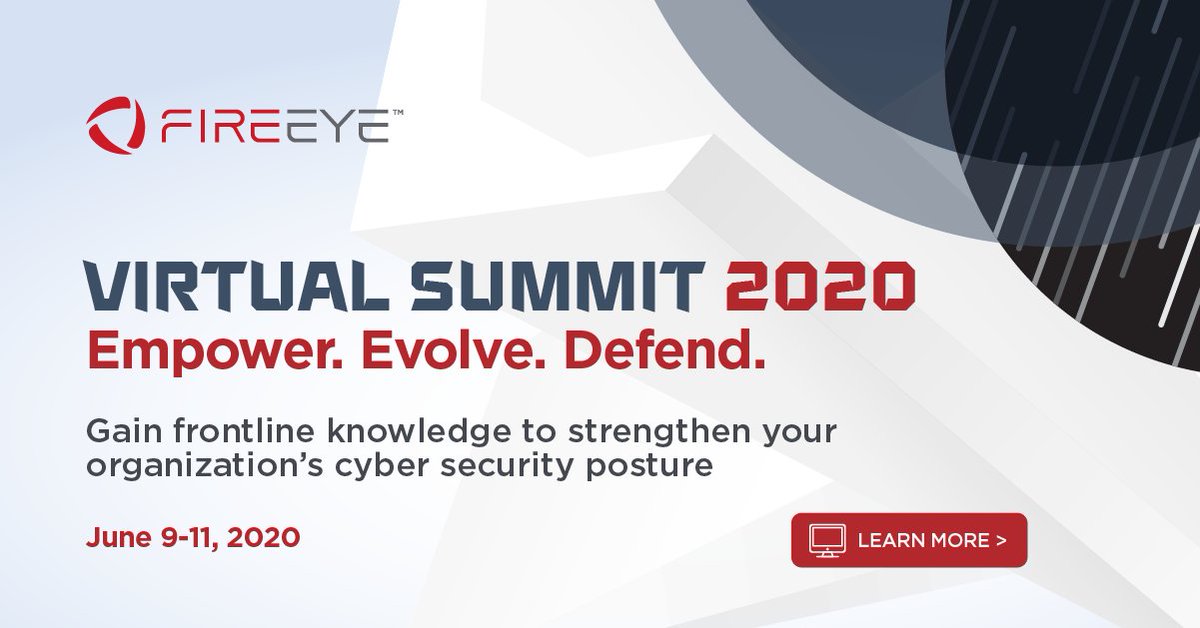 KeysightNAS's tweet photo. Join us at the #FireEyeVirtualSummit to learn about #cybersecurity best practices, research and strategies better defend against attackers on June 9-11. Learn more here: https://t.co/pbnEAla63N https://t.co/KKFKZmMUDQ