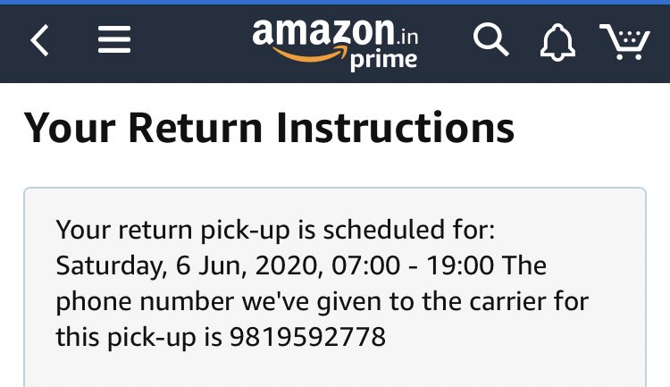 hemzshah's tweet image. Today the 8th day has passed. 2 pick up dates missed till now. I’m counting on your failures by day now!
Also I’d requested for a pick up on 30th, system says 5th which is again incorrect! #avoidamazon #boycottamazon