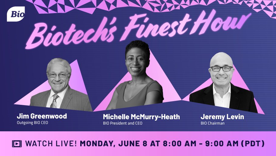📢 Biotech's Finest Hour with <a href="/JimGreenwood/">Jim Greenwood</a>, @DrMichelleBIO, and <a href="/jmaxlevin/">Jeremy Levin</a> 📢 

Learn how #biotech is leading the charge in the fight against #coronavirus

📰  Live Blog: buff.ly/3cLiWfa 

#BIODigital