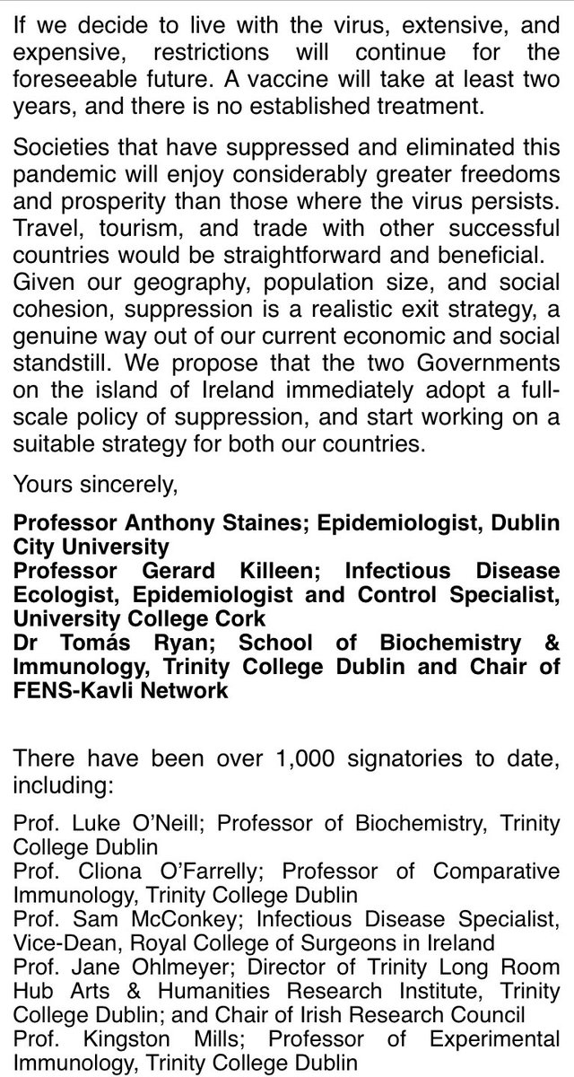 Tomás Ryan (@tjryan_77) on Twitter photo Why we need to follow New Zealand's example and aim to eliminate #COVID19 from Ireland.
It can be done.
crushthecurve.ie
#COVID19 #COVID19Ireland
<a href="/astaines/">Anthony Staines</a> <a href="/killeen_gerry/">Prof Gerry Killeen</a> <a href="/otuathail/">Matt O toole</a> Why we need to follow New Zealand's example and aim to eliminate #COVID19 from Ireland.
It can be done.
crushthecurve.ie
#COVID19 #COVID19Ireland
<a href="/astaines/">Anthony Staines</a> <a href="/killeen_gerry/">Prof Gerry Killeen</a> <a href="/otuathail/">Matt O toole</a>