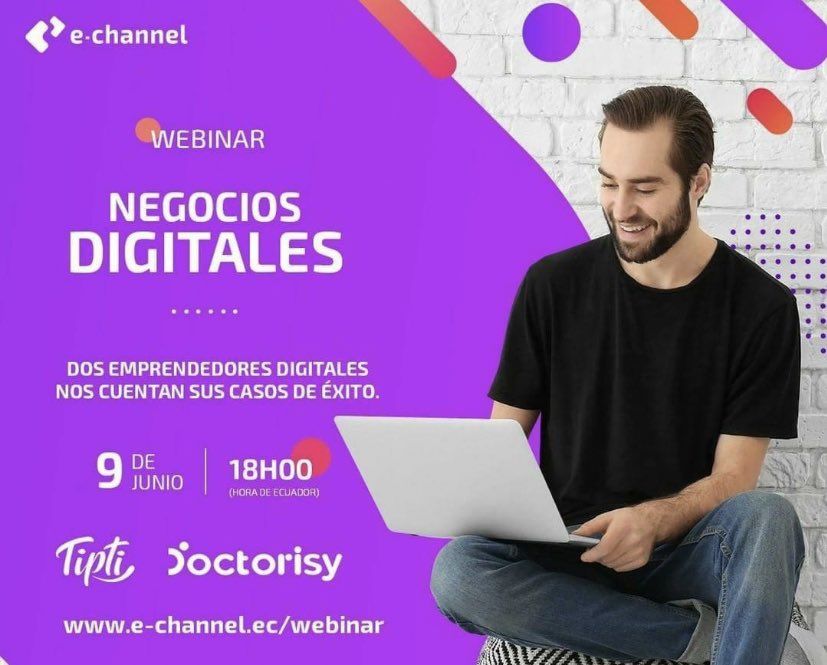 TiptiMarket's tweet image. Únete al webinar de #echannel sobre Negocios Digitales, en donde nuestro CO-FUNDER Rafael Luque Cervantes hablará sobre Tipti, un emprendimiento digital que alcanzó el éxito. 

#Ecommerce #Tipti #TiempoParaTi #Emprendimiento #StartUp #Tech