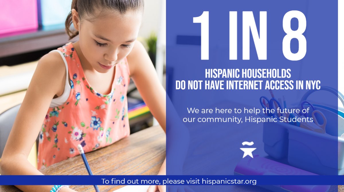 To Donate to this fund or to find out more, please visit Hispanicstar.org. If you or someone you know is in need of internet access, please send an email to newyorkcity@hispanicstar.org or Message us. Thank You! #HispanicStar #Futureleaders