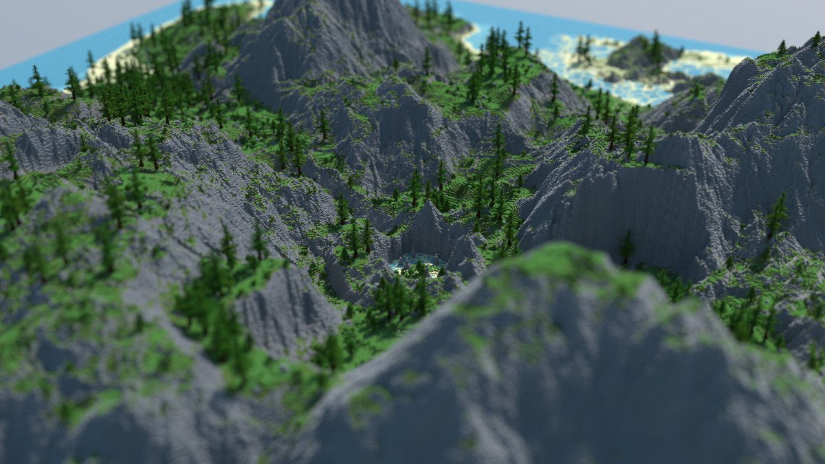 fusebaum's tweet image. Second go at world painter on a 1500x1500. Pretty happy with the results! (quick renders)- @CrackedCubes