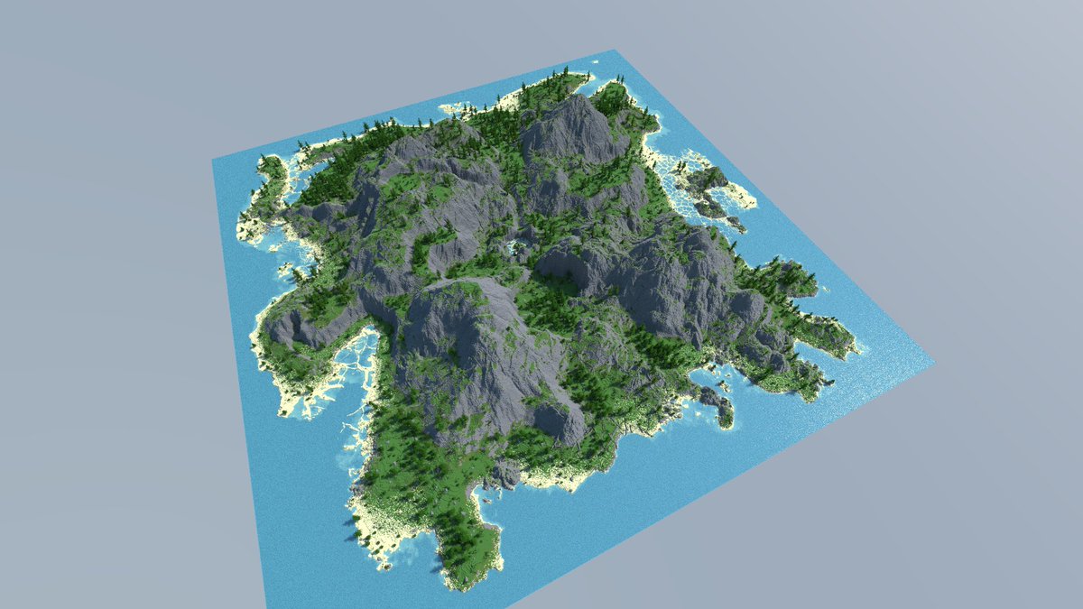 fusebaum's tweet image. Second go at world painter on a 1500x1500. Pretty happy with the results! (quick renders)- @CrackedCubes