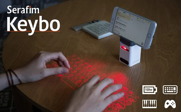 平らな面に仮想キーボードを投影できる『Serafim Keybo』が発売！