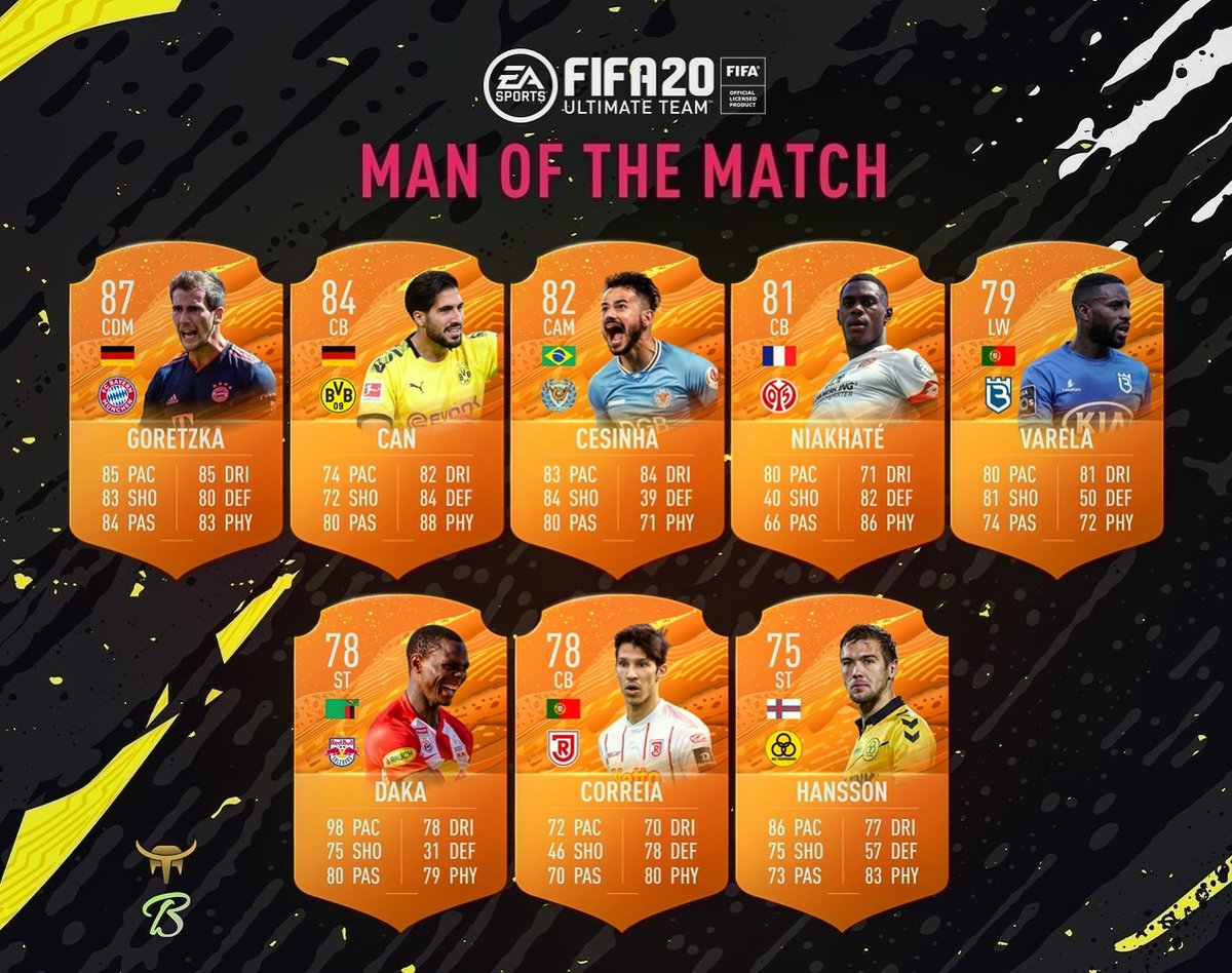 TheBulTrader's tweet photo. #MOTM prediction featuring: 

🇩🇪 Goretzka
🇩🇪 Can
🇧🇷 Cesinha

Join my Discord server! https://t.co/5hP931FetD

#FIFA #FIFA20 #FUT #FUT20 #FIFAUT #FIFAUT20 #FUTTrading #IconSwaps #FUTChampions #TOTWMoments #TeamOfTheSeason #TOTS #TeamOfTheSeasonSoFar #TOTSSF https://t.co/ryrV4kMVED
