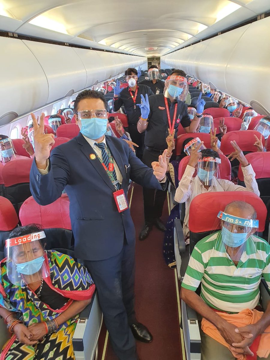 CMO_Odisha's tweet photo. Odisha officials coordinated with the concerned states, completed #COVID19 formalities before bringing them to airports from different places. Continuing the mission to bring home all stranded people safely, one more flight landed today from Andaman &amp; Nicobar with 180 passengers. https://t.co/3pVVeRySdb