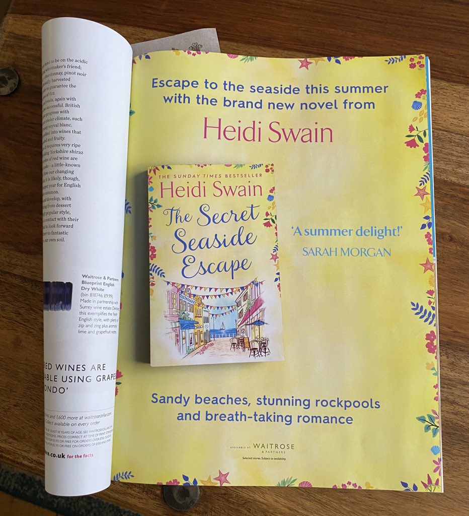 BookMinxSJV's tweet image. Did you spot @Heidi_Swain #TheSecretSeasideEscape in @waitrose magazine? Grab your copy of this fabulous novel, instore now, and escape to the seaside SAFELY from the comfort of your own home...