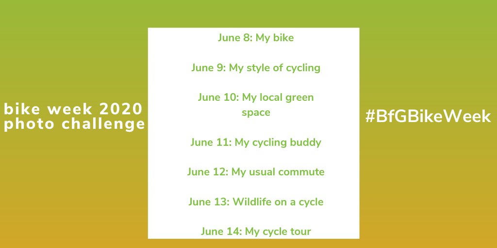 BikeforGoodGla's tweet photo. It's #BikeWeekUK 🚲

Join in our daily photo challenge this week and help us celebrate cycling in ALL it's forms!

Remember to use the hashtag #BfGBikeWeek

Today we want to see... YOUR BIKE! https://t.co/TJFQvzctTs