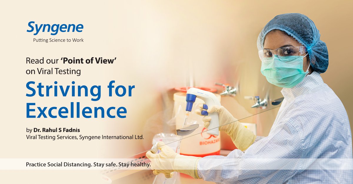 SyngeneIntl's tweet photo. We take you on a journey through Syngene's #GLP-certified #ViralTesting Facility. 
The VTF helps us deliver results for our global clients and has played a key role in screening of #COVID19 patient samples, apart from setting global benchmarks. https://t.co/sSySikLq24
#biopharma https://t.co/T7bIT54Lxb