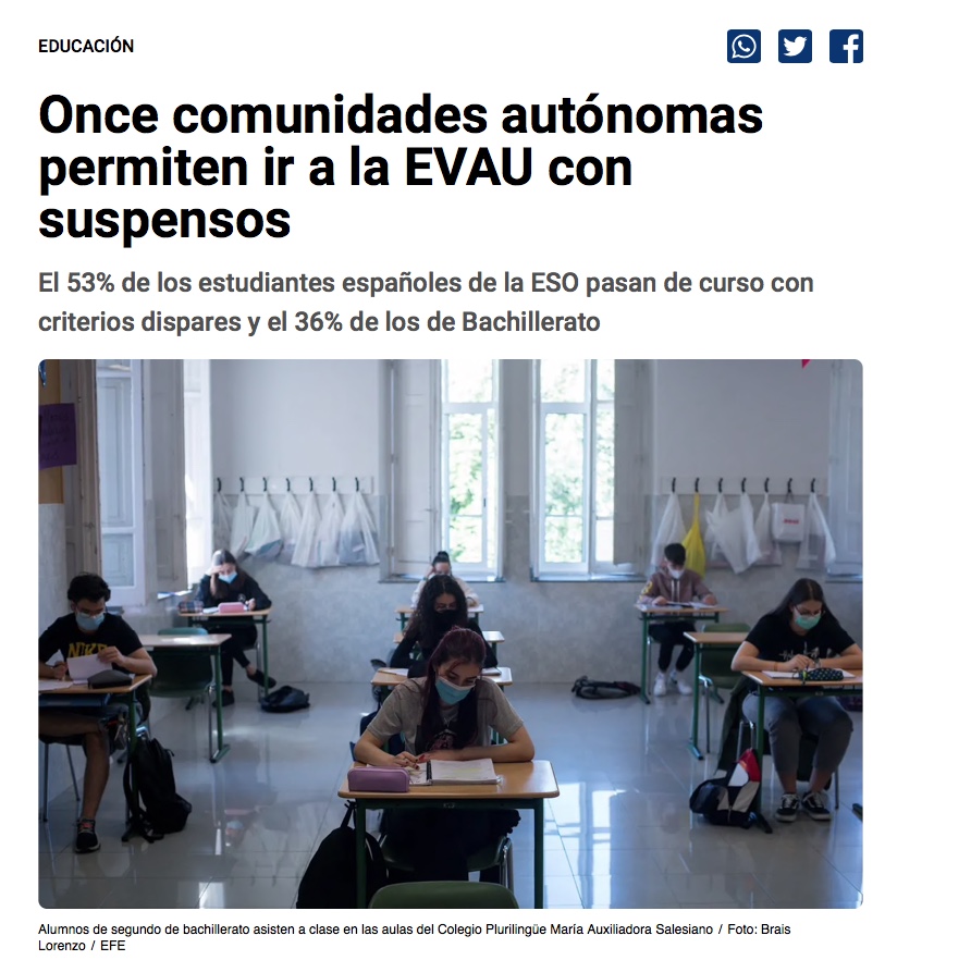ElenaCastilloPP's tweet photo. 📢 #Cantabria permiten ir a la #EVAU_con_suspensos.
✅ Como #docente NO comparto esa decisión. 
🔵 #MALAS_DECISIONES PUEDEN LLEVAR A #FRUSTAR A #PROFESIONALES.
➡️ Siempre he sido defensora de la #igualdad de #oportunidades y de una #educación de #calidad.

https://t.co/mvoLr1RyqC https://t.co/1yn4h2JAPD