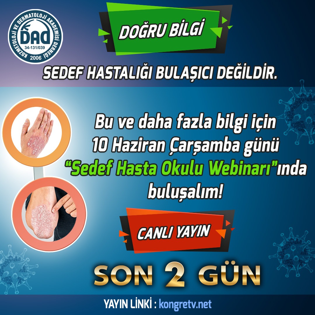 kozmetolojider's tweet photo. ‼️İnsanların #sedefhastalığı nın bulaşıcı olduğunu sanmaları sedef hastalarının psikolojilerini olumsuz yönde etkilemekte ve toplumdan uzaklaşmalarına neden olmaktadır‼️
👉🏻Bu ve daha fazla bilgi için 🗓10 Haziran Çarşamba günü “ #SedefHastaOkulu Webinarı”ında buluşalım!
#KDAD https://t.co/HDvehSFOc8