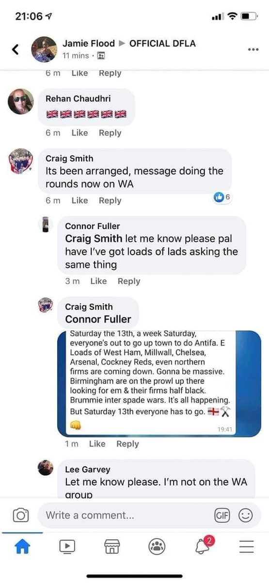 jayteeojo's tweet photo. ⁦@metpoliceuk⁩ please be informed, the racists are planning to cause trouble on the 13 June in London and are already causing trouble in their localities. https://t.co/17nx6kgw7U