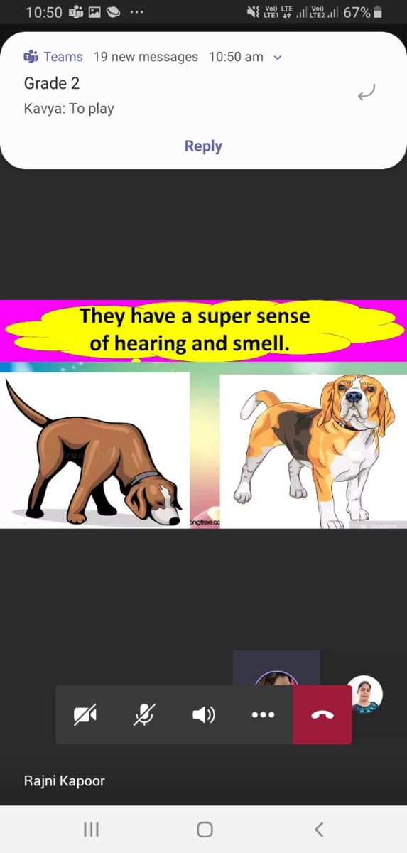 Ev.S. Remote Learning session in Grade - 2. Also introduced NCERT Academic Calendar activity.Topic - Dog as a diserable pet and ways to take care of pet animals. <a href="/pkdhillon08/">ParamjeetKaurDhillon</a> <a href="/harpreetmehta23/">Harpreet Mehta</a> <a href="/RajniKa88895338/">Rajni Kapoor</a> <a href="/MicrosoftEDU/">Microsoft Education</a> <a href="/RiseUp4SDGs/">SDG's : The Rising</a> <a href="/MicrosoftTeams/">Microsoft Teams</a> <a href="/KnpsIndia/">KNPS Phagwara India</a>