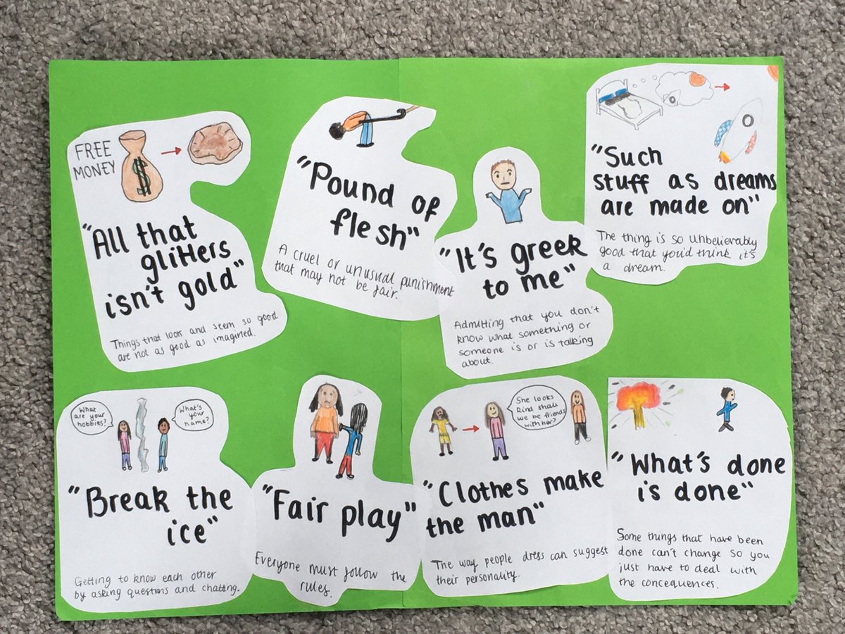 Heidi in Y8 created this wonderful reminder of how many of our everyday phrases we owe to Shakespeare! <a href="/EnglishCHS/">EnglishCHS</a> <a href="/HistoryCHS/">HistoryCHS</a>