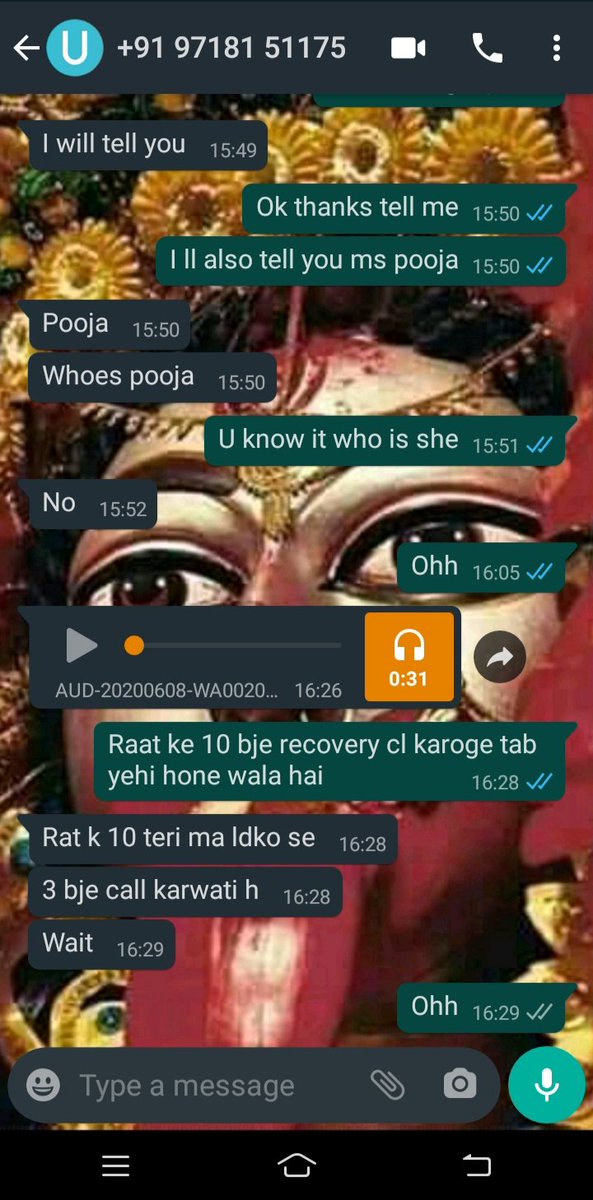 Priya01738691's tweet photo. #OperationHaftaVasooli
#Loanu company apne recovery agent se phone karwa ke damki de rahi hai contact list pe call krne mo.9718151175
@WBPolice @cpcybd @KPCentralDiv @KPSoutheastDiv @KPCentralDiv @RBI @PMOIndia @MamataOfficial @FirhadHakim @RebelAnjali @Pravinkks @AgainRights https://t.co/UMKVTpCGFN