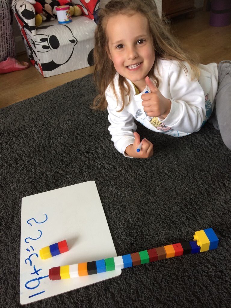 Robins_HMCS's tweet photo. I simply love how our children are using the CPA model to support their learning at home #MathsEveryoneCanAtHome #EYFS #CPAmodel https://t.co/y2WcKKdTHa