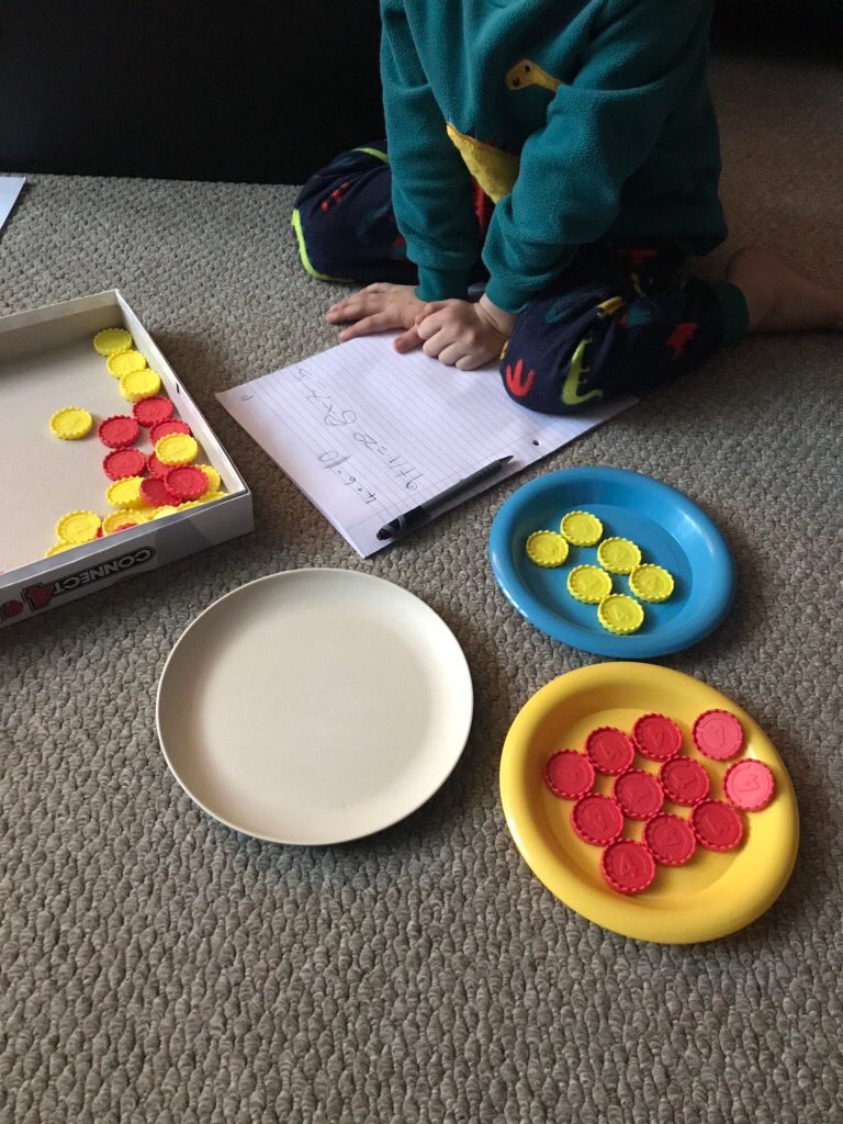 Robins_HMCS's tweet photo. I simply love how our children are using the CPA model to support their learning at home #MathsEveryoneCanAtHome #EYFS #CPAmodel https://t.co/y2WcKKdTHa