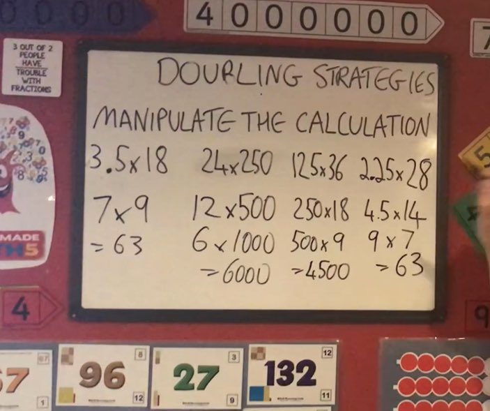 The latest ReddyMadeMaths Mental Multiplication video is now online.🧮My personal fave-Manipulate The Calculation! Why work out 16x4.5 when you could use 8x9 instead? 36x25 or 18x50 or 9x100?🤭😮😀Make a calculation easier - manipulate it! <a href="/NumberFunDave/">Dave Godfrey</a> 
youtu.be/jB6tvfoCKog
