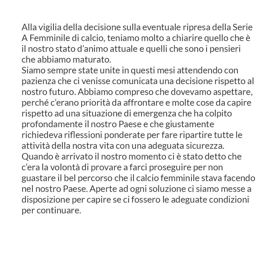 StineHov's tweet photo. Lettera aperta delle calciatrici di Serie A 

https://t.co/X8gTMZShHJ

#DomanièOggi #DareToMoveForward https://t.co/c4N0m224M4