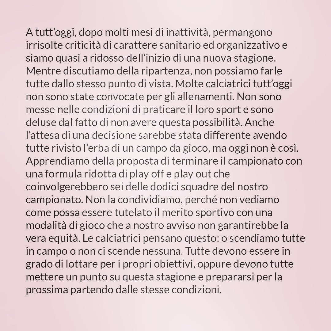 RaffaManieri's tweet photo. Lettera aperta delle calciatrici di serie A...
✔️🔴
https://t.co/ok6sw6E1iK
✔️🔴
#DomaniÈOggi #DareToMoveForward https://t.co/GWdLUUJuRw