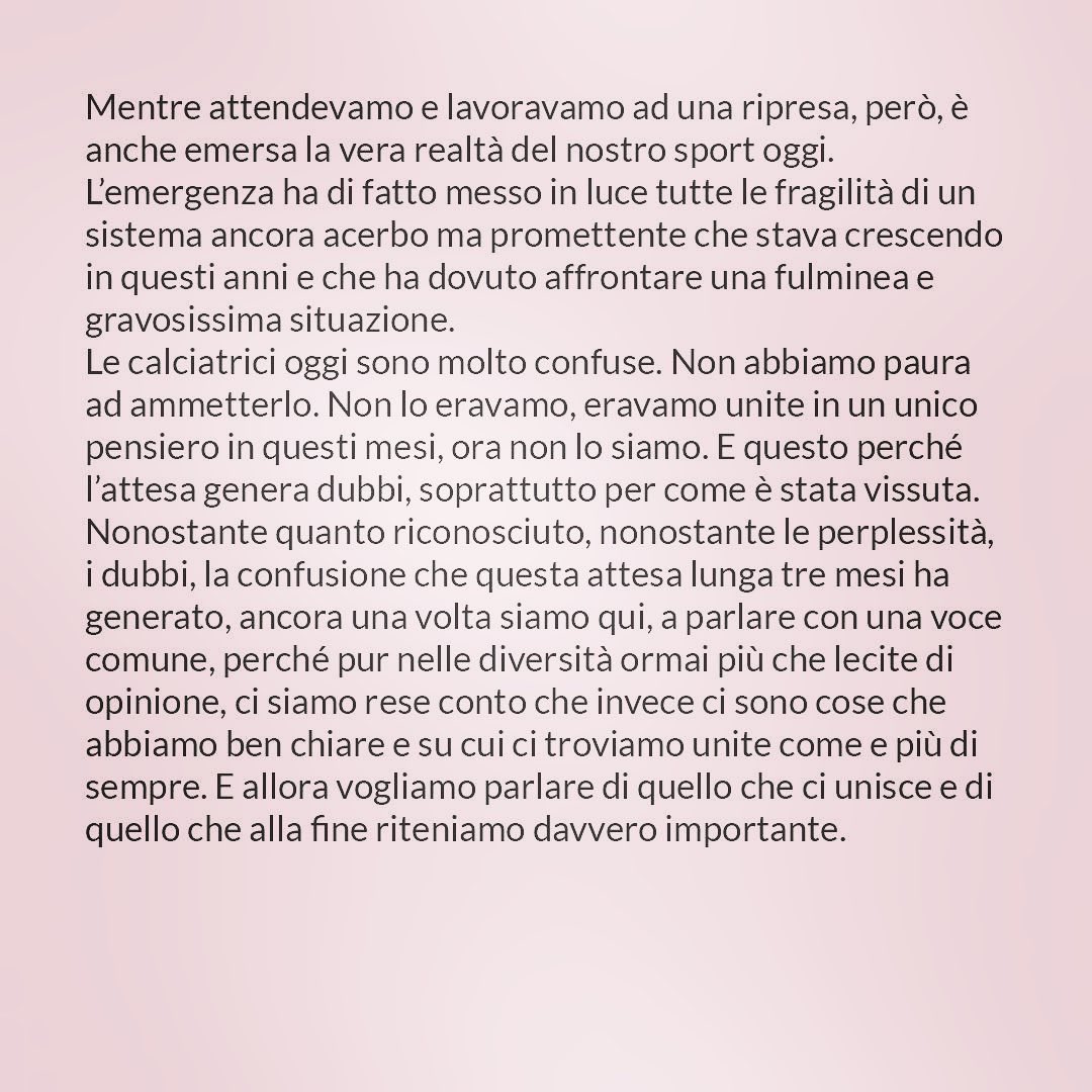 RaffaManieri's tweet photo. Lettera aperta delle calciatrici di serie A...
✔️🔴
https://t.co/ok6sw6E1iK
✔️🔴
#DomaniÈOggi #DareToMoveForward https://t.co/GWdLUUJuRw