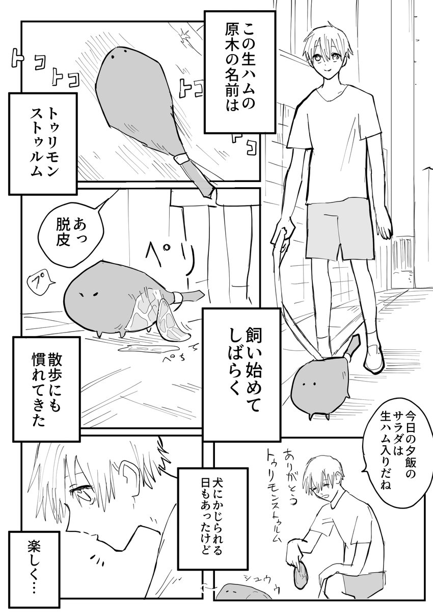 生ハムの原木とお散歩する話 