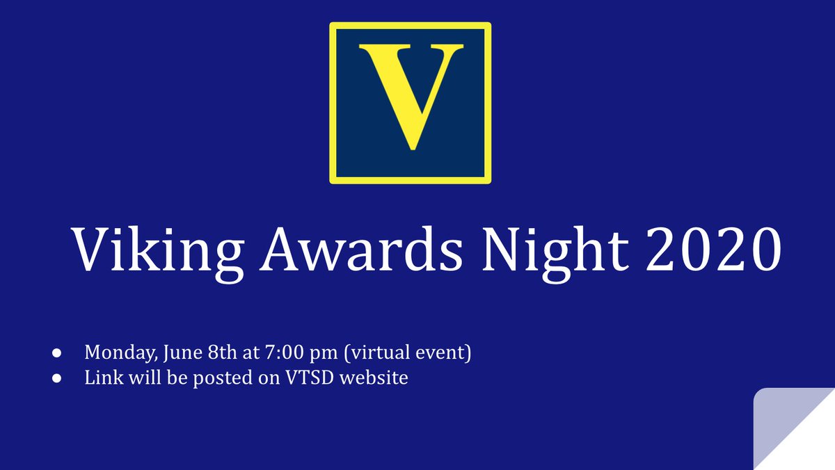 VTHSVikings's tweet photo. Tune in tonight! You do not want to miss this amazing event! @vthsathletics @VernonTwpSD #WeAreVTHS https://t.co/AGjdsIYxa7