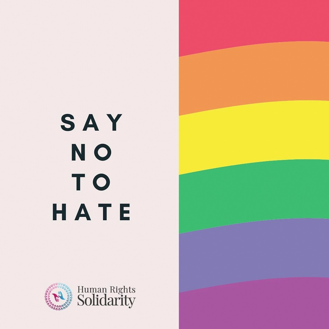 SolidarityHR's tweet photo. Say no to hate!Hate crime is a serious issue for LGBT+ people.Fear of how they will be treated is leading to thousands of LGBT+ people not reporting hate crimes. Furthermore, equality and diversity in the justice system needs to be improved.
#lgbt
#pridemonth https://t.co/n0N99Max3c