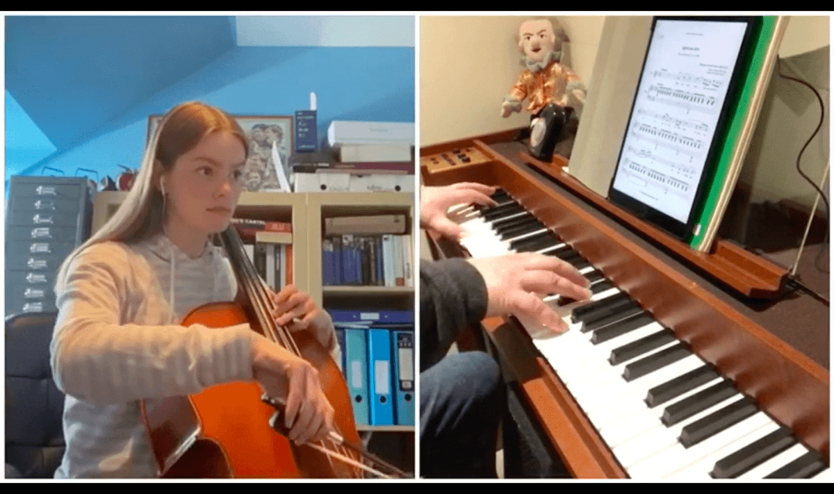 Today’s socially (&amp; time) distanced duet features Emma Ritchie on cello &amp; <a href="/UoDMusic/">Music, Uni of Dundee</a> director Graeme Stevenson on piano. Emma is a medical student <a href="/dundeeuni/">University of Dundee</a> and plays in the University Orchestra 19-20 and with <a href="/CantataBach/">黑色拉面</a>. This is Fauré’s 'Après Un Rêve'!
buff.ly/2MGdaBc