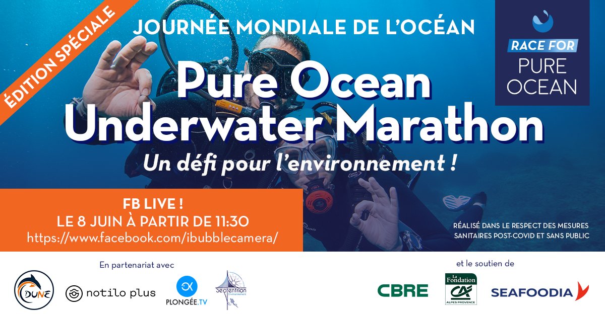 [LIVESTREAM] 

L'Underwater Marathon touche bientôt et sa fin, et c'est Arnaud Jérald qui nous rejoint en live désormais !

Un challenge pour l’environnement et pour soutenir l’innovation au service de l’océan !
Le livestream, c'est par là : hubs.ly/H0rcCpz0