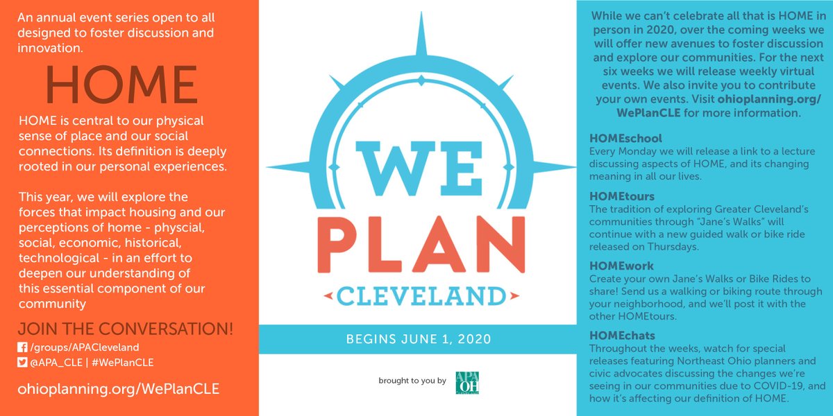 APA_CLE's tweet photo. We are officially launching We Plan CLE 2020, the virtual edition! Our theme this year is HOME. Starting this week, we will be releasing virtual events and invite you to contribute your own as well. All event information can be found at https://t.co/LtKg7oCZBq. #APACLE #WePlanCLE https://t.co/RvJiLMzv2M