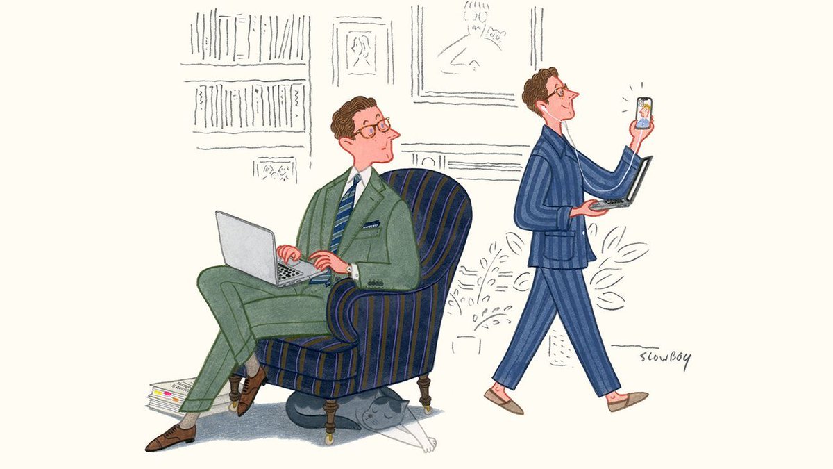Can a shirt &amp; tie make you more productive? <a href="/MRPORTERLIVE/">MR PORTER</a> conducts an experiment. I personally don't think it makes a difference + I don't want to wear out my nice clothes at home - I'd rather save them for when I see people - more sustainable too...&amp; you? buff.ly/3eVG6kP