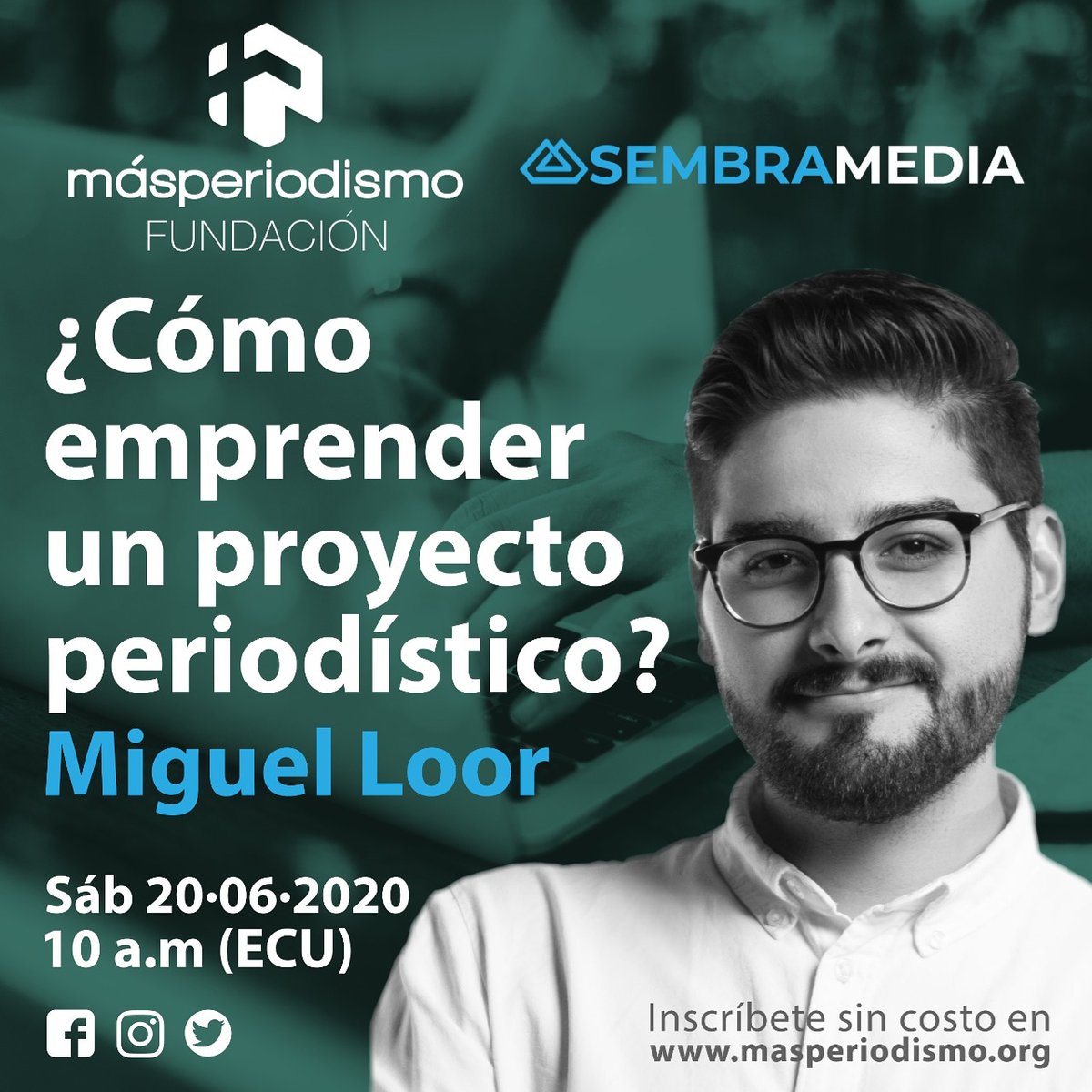 #Loja y #Ecuador ¿Quieres emprender en un proyecto periodístico?

Pues <a href="/migueloor/">Miguel Loor Paredes</a>, embajador de <a href="/sembramedia/">SembraMedia</a> 🇪🇨 brindará charla sobre cómo impulsar tu proyecto periodistíco.

Solo inscríbete en la página web: 👇
masperiodismo.org/?page_id=400