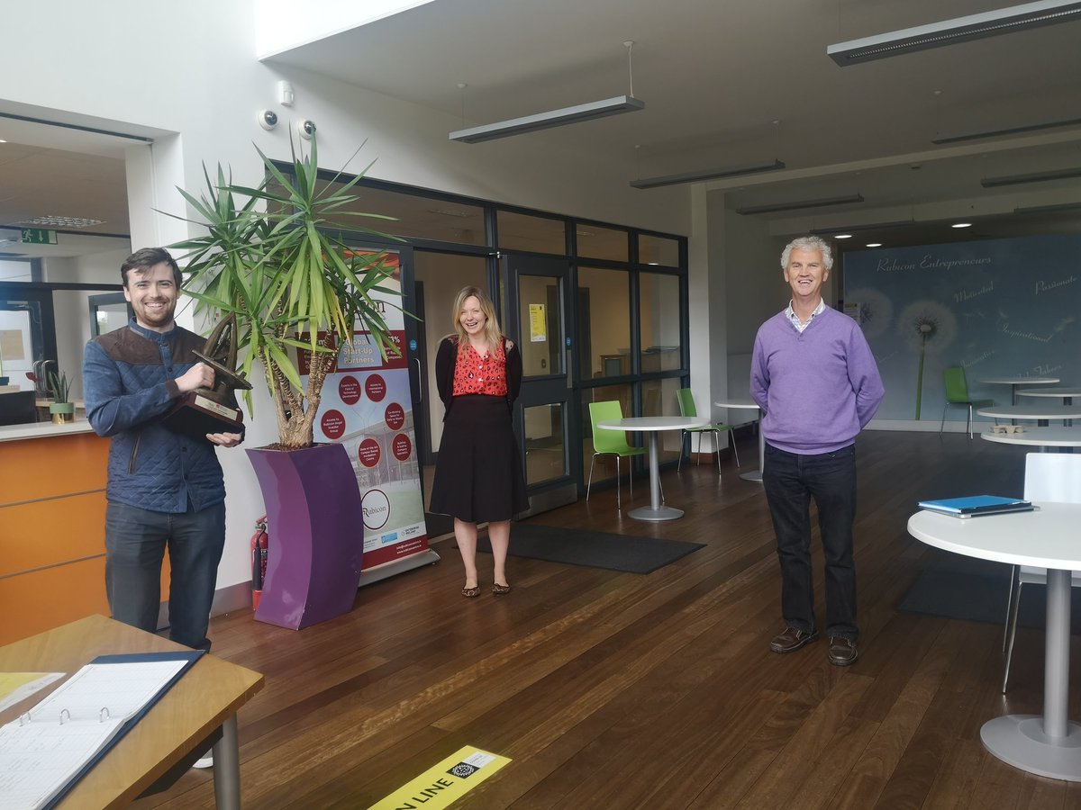 rubiconcentre's tweet image. We made a socially distant presentation to @Downfortechno for winning the Best Business Opportunity for @AIPTechnology in #NewFrontiers phase 2 #WeLoveStartUps @LEOCorkCity @Entirl @EI_NewFrontiers @CIT_ie @LEOSouthCork @GeorgeBulman