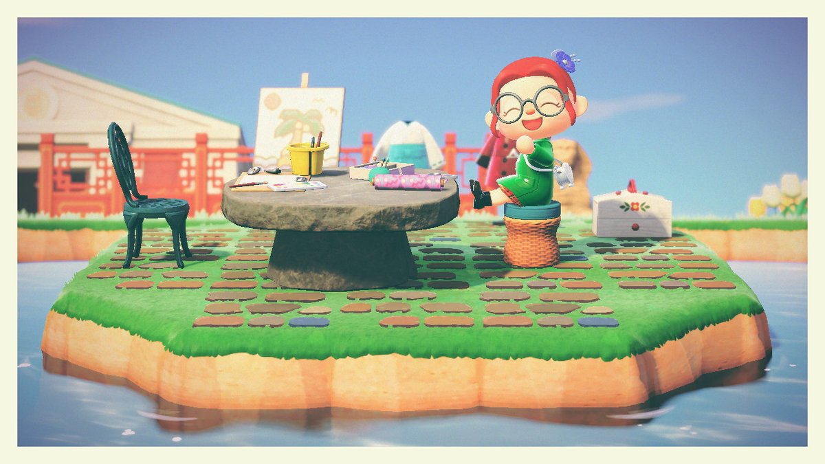 Natürlich braucht meine Stadt auch einen Spot zum Malen und Kreativsein! #AnimalCrossing #ACNH