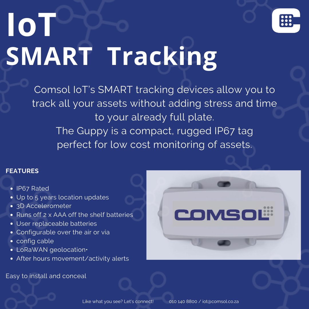 #Comsol IoT’s SMART #tracking devices allow you to track all your assets without adding stress and time to your already full plate. #iot #comsoliot #internetofthings #assettracking #devices #iotdevices #iotplatform #iotsolutions #iotsecurity #smarttracking #internet #tgclassics