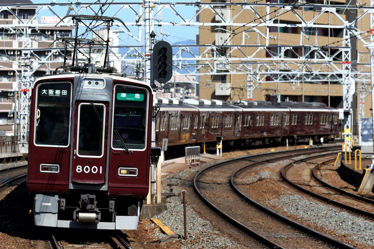 6/8 阪急8000系8001F 準急 大阪梅田行き 何気に初めての神戸線準急運用