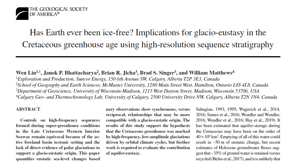 Shoutout for a new paper online today: Backstripping a recently established high-resolution sequence stratigraphic construction of the Late-K Gallup system to estimate eustatic sea-level changes and their control mechanisms